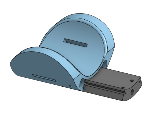 CAD model of the adjustable forearm support