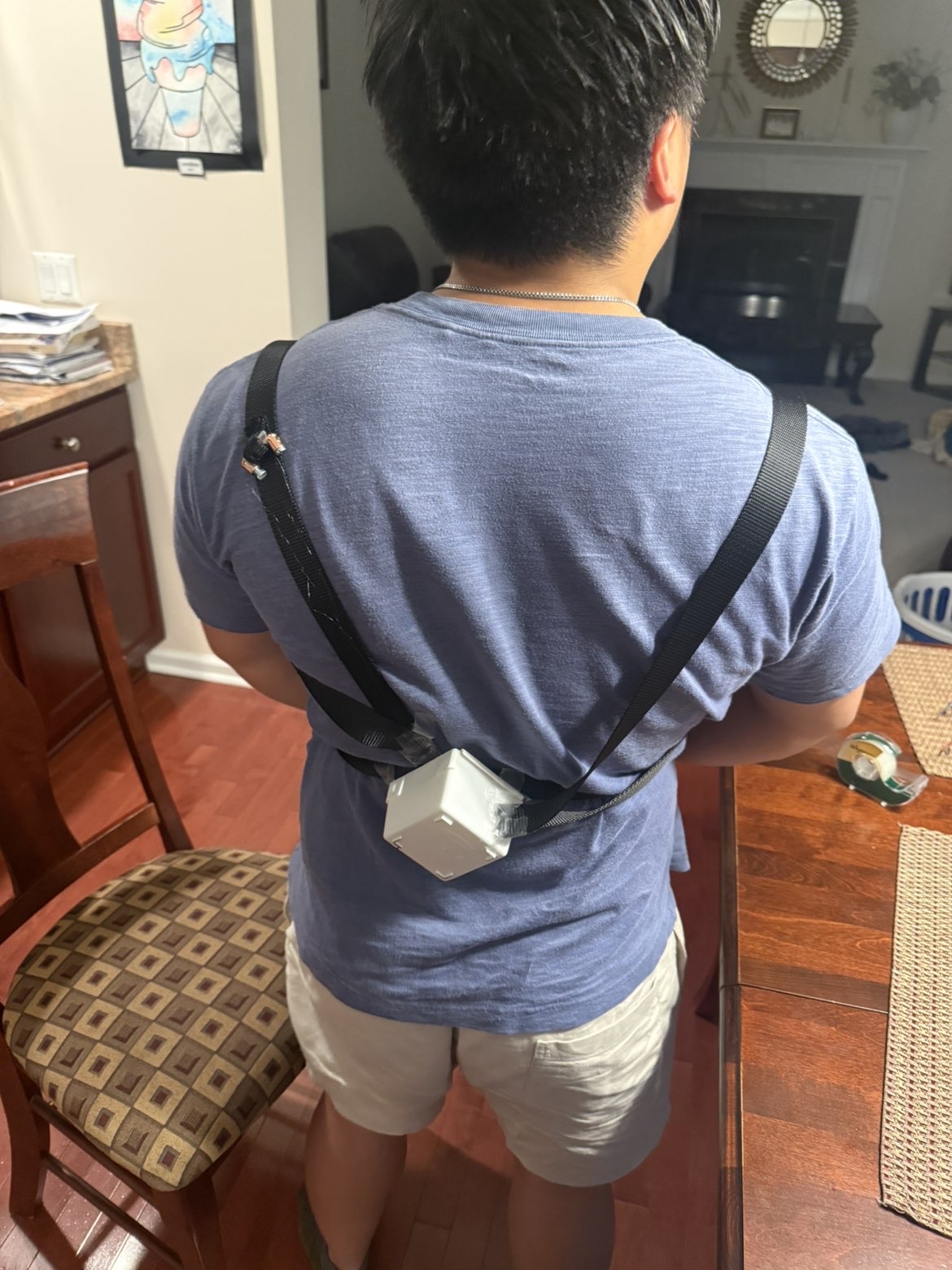 Posture Pro wearable proof-of-concept viewed from the back