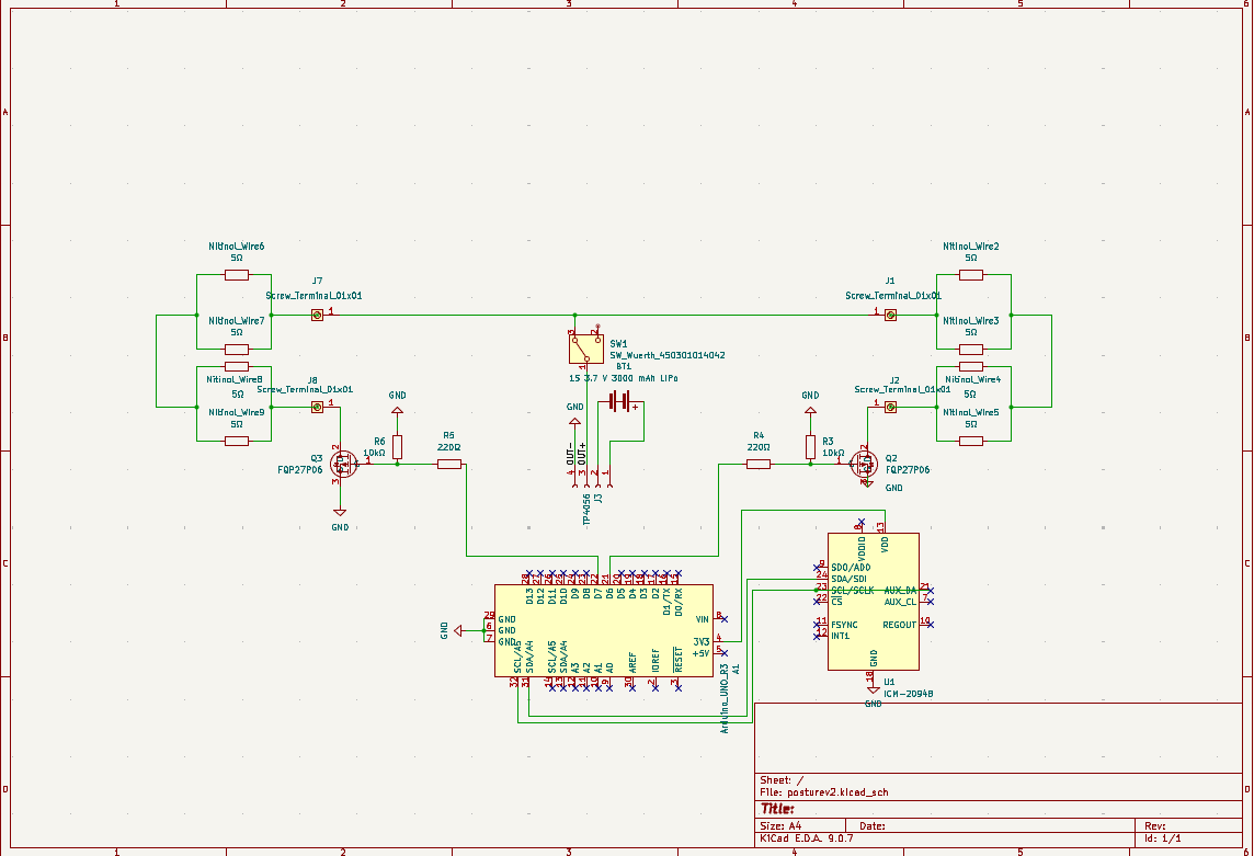 Posture Pro electrical schematic